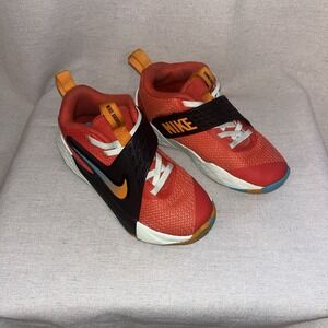 Nike Team Hustle D 12 (PS) Picante Red/Orange Kid's Sneakers-Size 12C HF6280